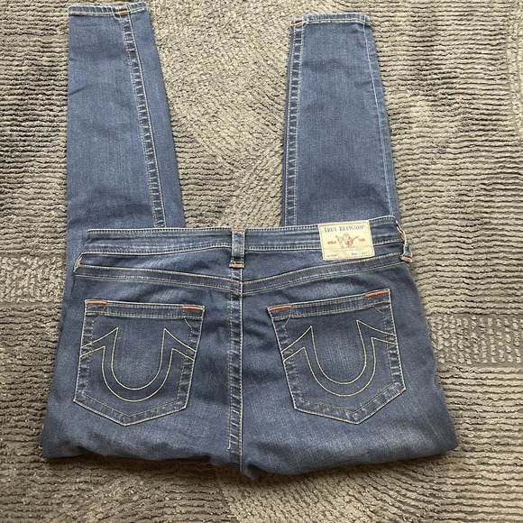 True Religion Jennie Women's 34x28 Jeans Skinny Stretch Denim Mid Rise Classic - Picture 5 of 8